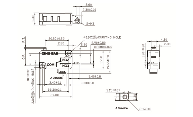 Elevator Household Appliance Rotary Micro Switch 33 G5 Basic Micro Switch 4
