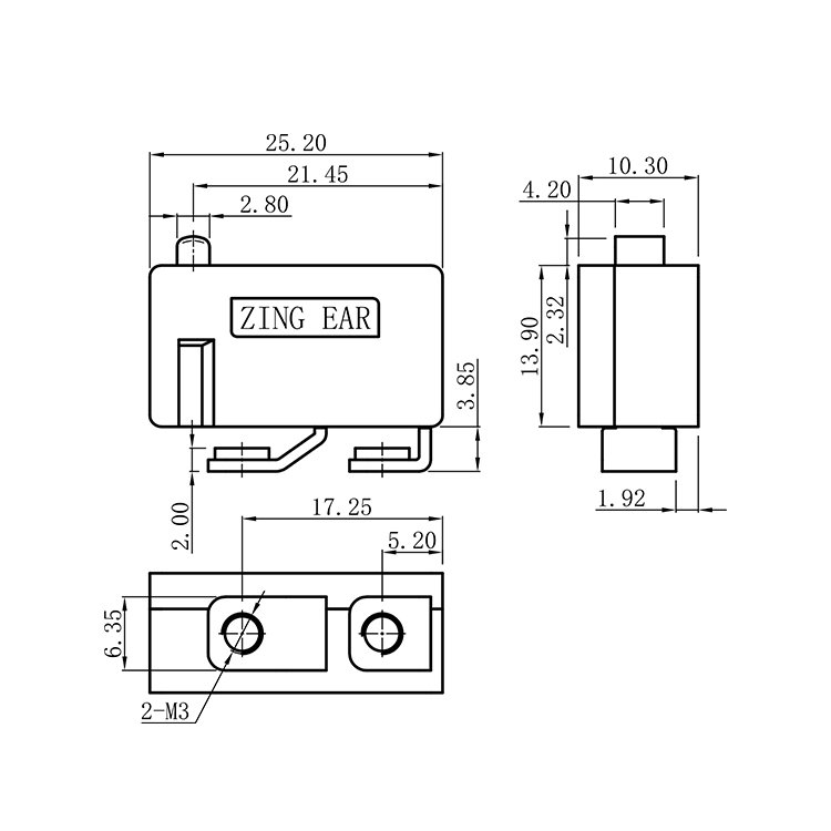 G5E16-100AP M3 Terminal SPST Normally Opened Suminiature Micro Swtich