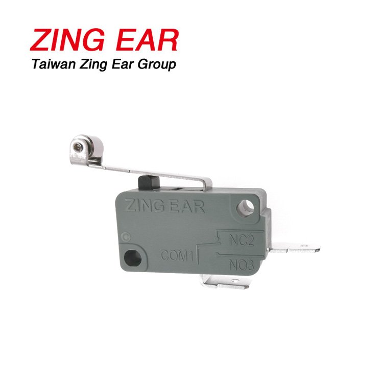 G5T16-D1P200A06 Zing Ear 25T125 Quick Connect SPST NO Long Roller Lever Mico Switch