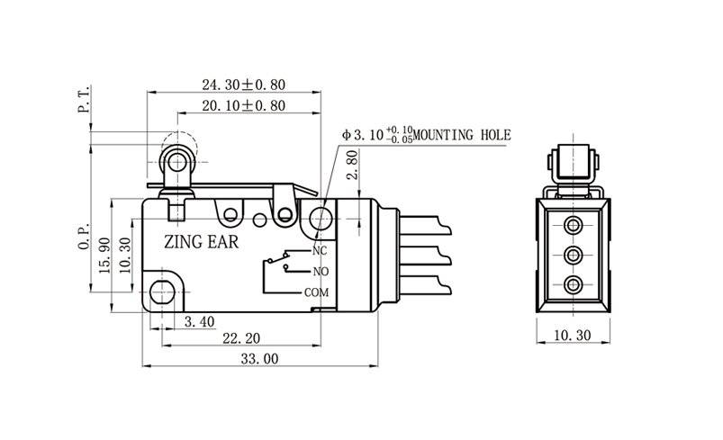 G5W11-WP200A07-W2430 Factory Waterproof Rollor Lever Sealed Plunger Limit Microswitch Micro Switch