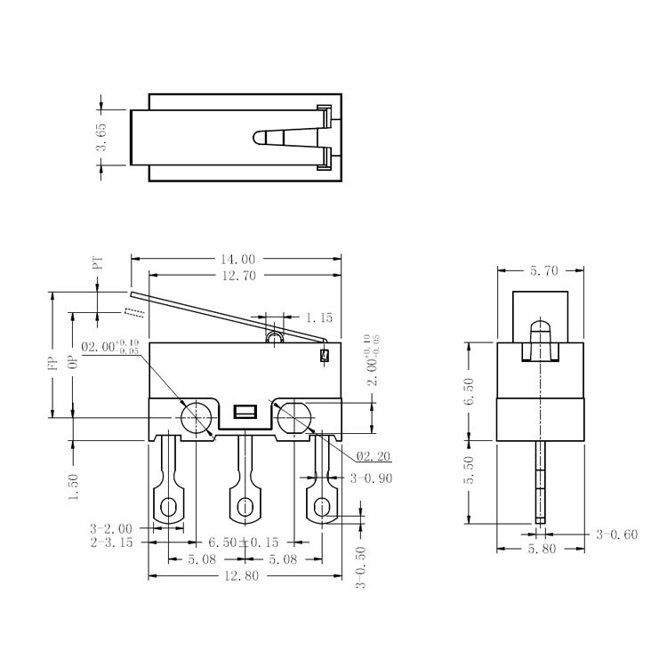 long solder microswitch Industrial