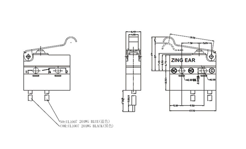 G905-200E07W3 (8) Roller Sealed Micro Switch
