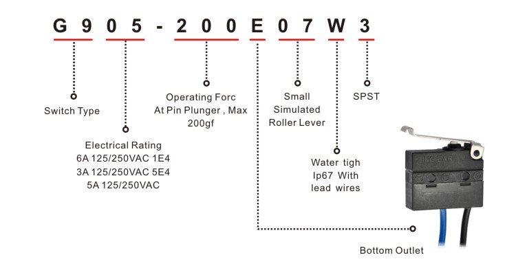 G905-200E07W3 (9) sealed Microswitch