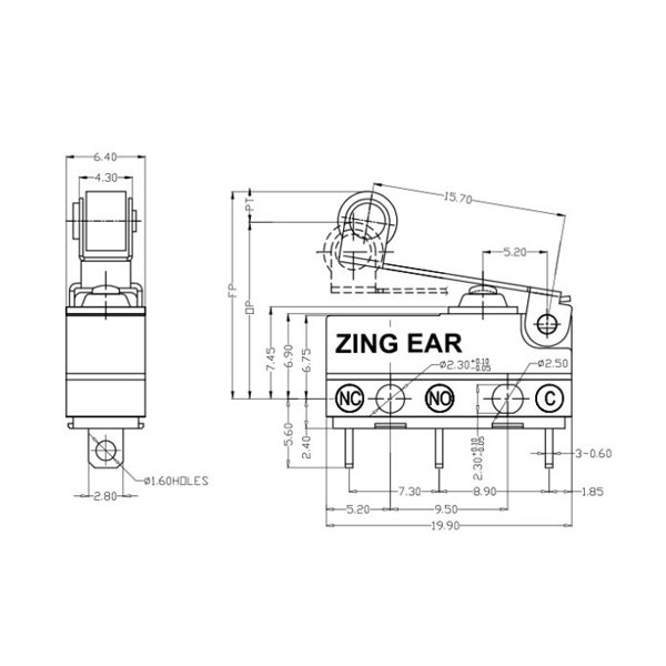 G905 T85 5e4 Rollor Latching Water Proof Micro Switch