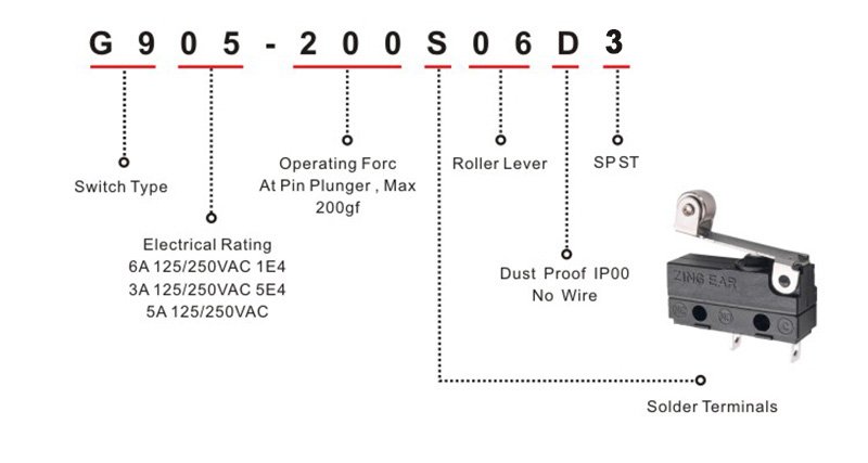 5a 250VAC Micro Switch