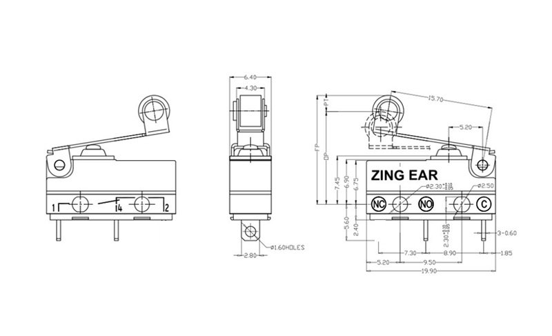 G905-200S06D3 (10) 5a 250VAC Micro Switch