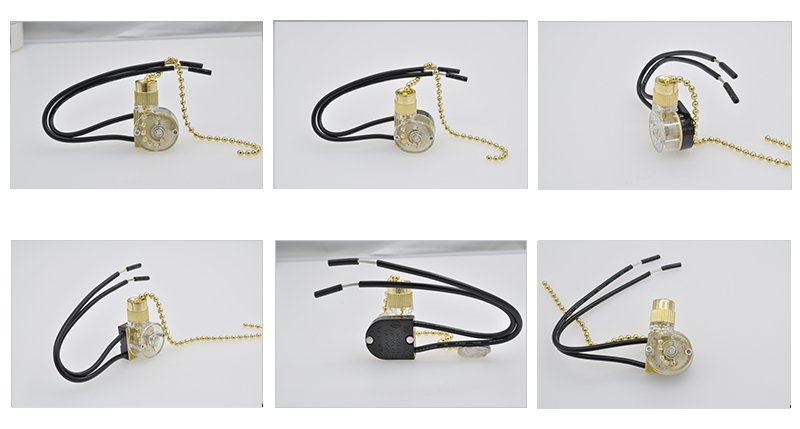 ZE-109 3A 6A On Off Ceiling Fan Pull Chain Switch (1) Ceiling Fan Pull Chain Switch