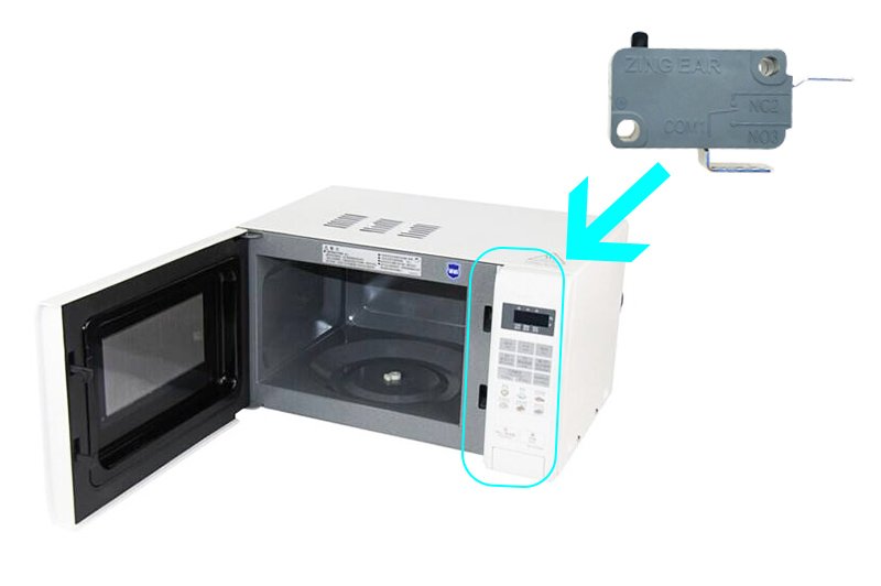 Where is microwave door switch Where is microwave door switch