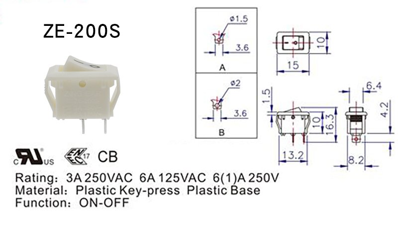 white rocker switch