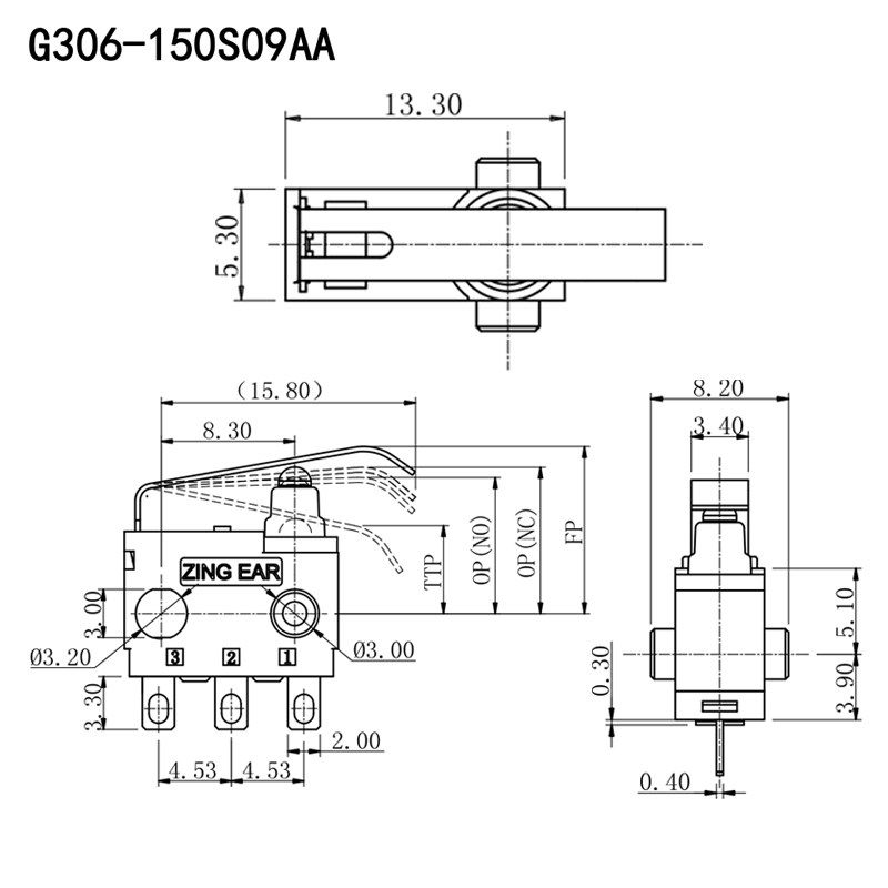 G306-150S09AA Micro Switch in Car IP67 Dust & Water Proof 0 to 30VDC (3)