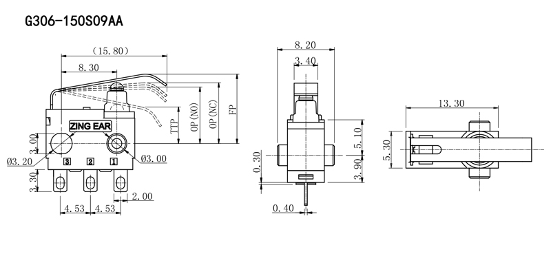 G306 car Micro Switch drawing