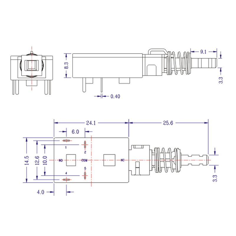 Push Button Switch Electronics Component 2P1T 1P1T 2P2T 1P2T (4)