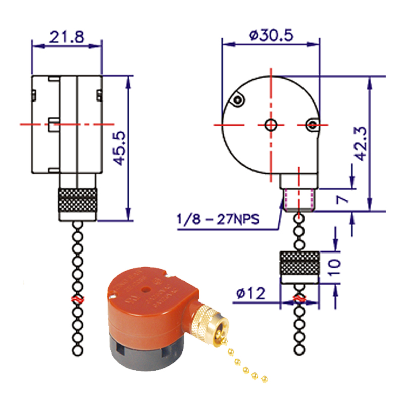 Zing Ear Ceiling Fan Switch Pull Chain