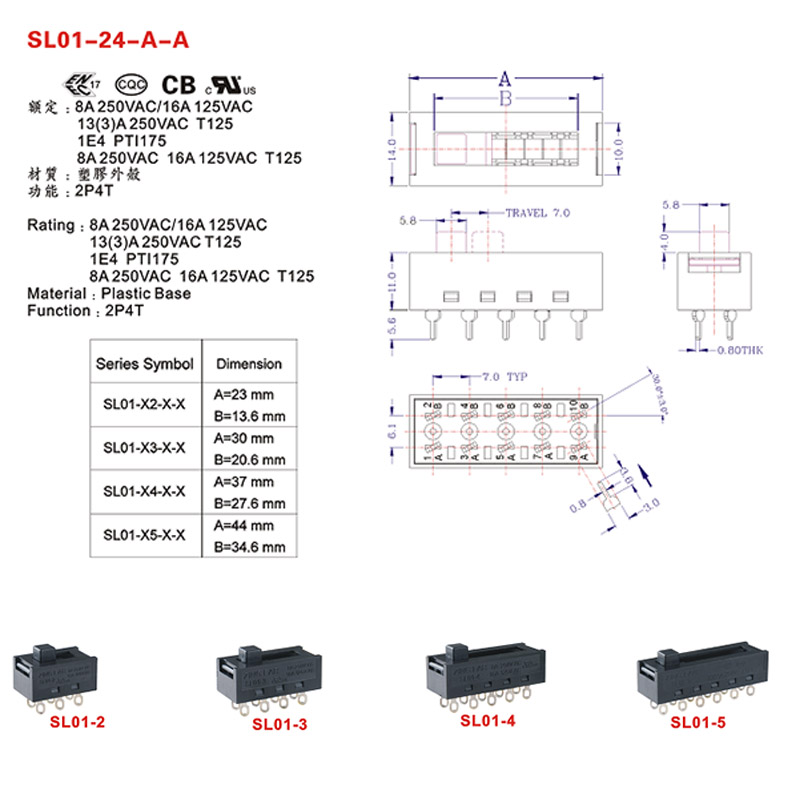 Light Switch Slide Dimmer specification