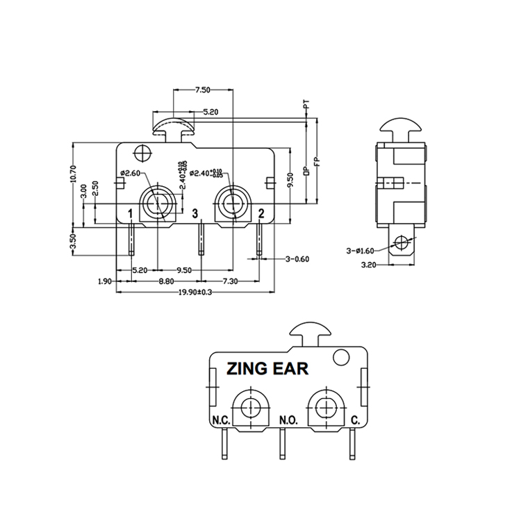 Wireless Micro Switch SPDT 5A 25T125 Temperature Free Sample 8