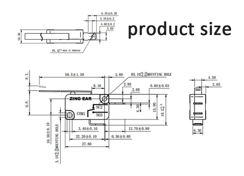 High Temperature switch drawing