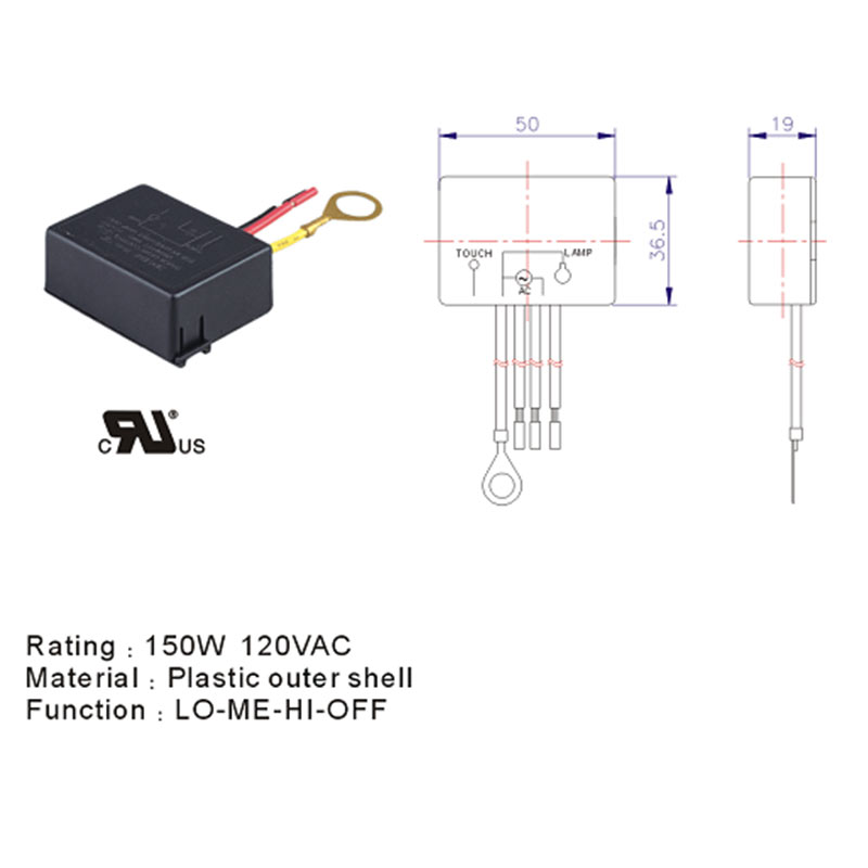 Zing Ear TP 01 Lamp Touch Sensor Switch ON OFF 4