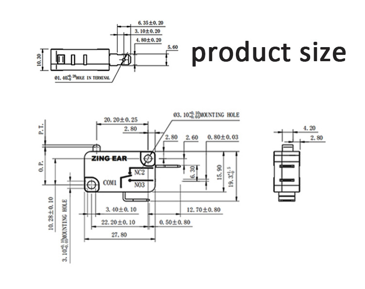 G5T16-D1C200 Door Switch For Microwave Drawing