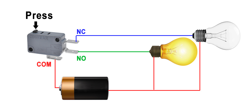 wire a micro switch in pressing situation