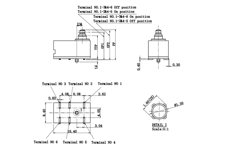 G307 Snap Action Microswitch Drawing