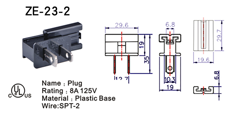 Male Gilbert Plugs drawing