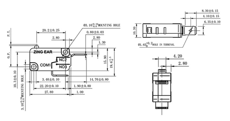 CQC Micro Switch drawing