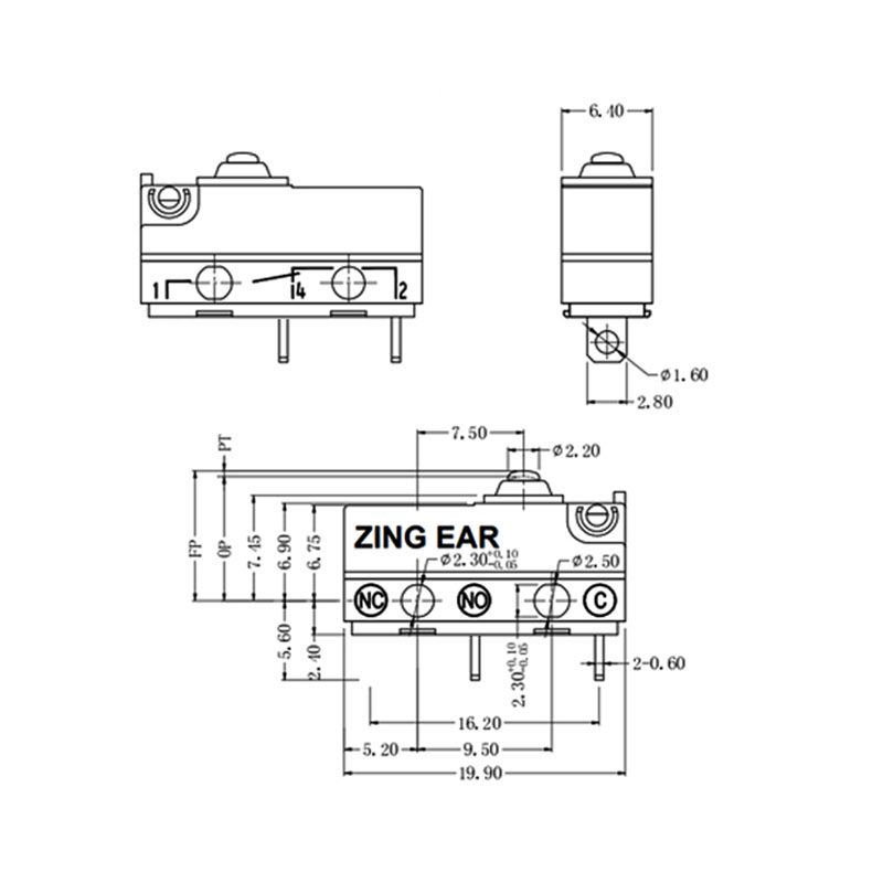 5A Micro Switch Single Pole Single Throw NO IP67 1