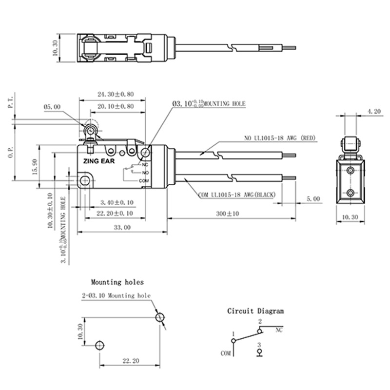 ATEX Lever Micro Switch 10A Waterproof Explosion Proof 68