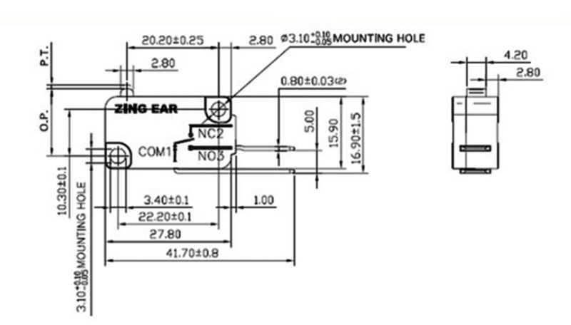 door micro switch draing