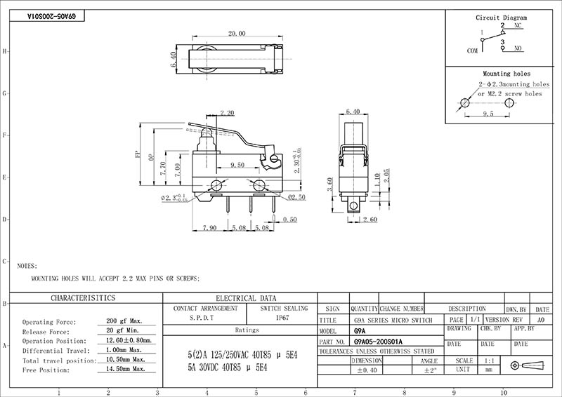 G9A05-200S01A drawing