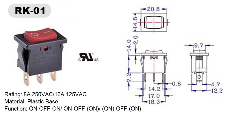 RK-01 Rocker Switch Datasheet