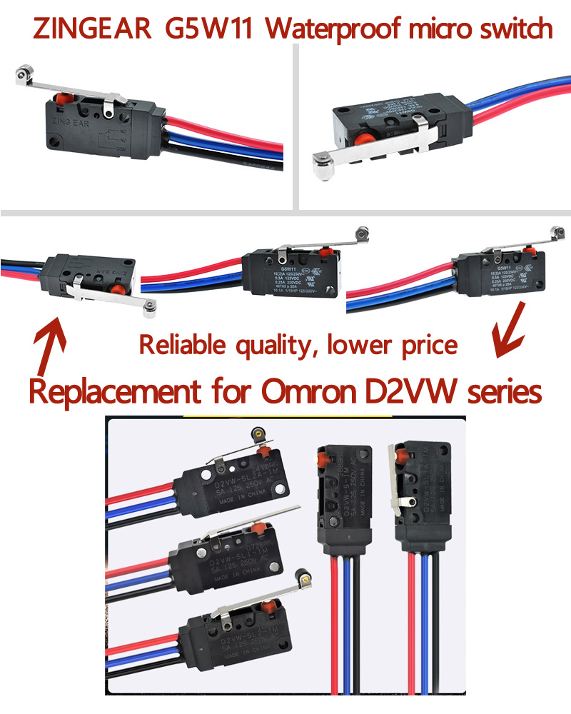 G5W11-WZ100A06-W3 Waterproof Momentary Micro Switch Photos